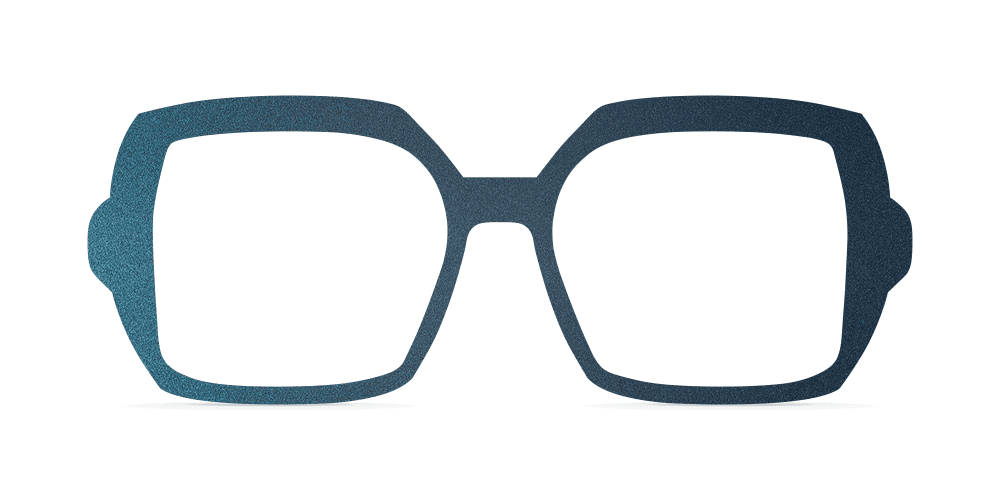 Nina Mûr Elisa eyeglasses in Blue Stellar High Gloss finish — made-to-order handcrafted Madrid birch wood frame