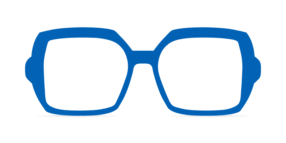 Nina Mûr Elisa eyeglasses in Electric Blue Soft Matte finish — made-to-order handcrafted Madrid birch wood frame