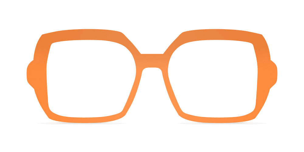 Nina Mûr Elisa eyeglasses in Fluo Orange High Gloss finish — made-to-order handcrafted Madrid birch wood frame