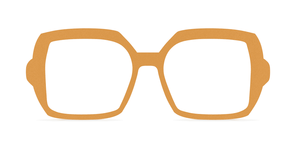 Nina Mûr Elisa eyeglasses in Sand Yellow Soft Matte finish — made-to-order handcrafted Madrid birch wood frame