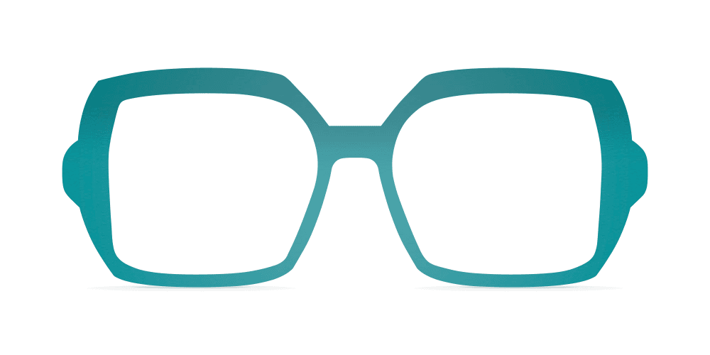 Nina Mûr Elisa eyeglasses in Turquoise Green High Gloss finish — made-to-order handcrafted Madrid birch wood frame